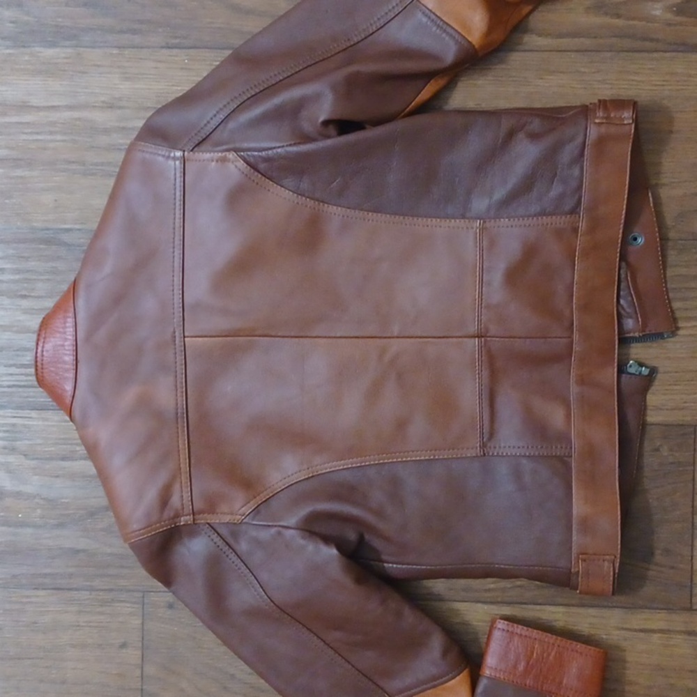 Vintage Greli leather jacket/ size Small - Picture 2 of 5